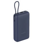 33W Power Bank 20000mAh (Integrated Cable) – Blue