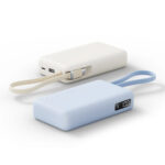 67W Power Bank 10000 (Integrated Cable) - Tan - Image 7