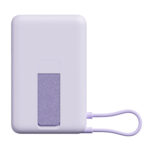 Magnetic Power Bank 10000 with Built-in Stand - Purple - Image 2