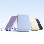 Magnetic Power Bank 10000 with Built-in Stand - Purple - Image 5