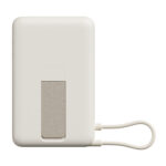 Magnetic Power Bank 10000mAh with Built-in Stand - Beige - Image 2