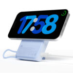 Magnetic Power Bank 10000mAh with Built-in Stand - Blue - Image 3