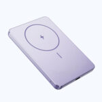 Super Slim Magnetic Power Bank 5000 – Purple - Image 3